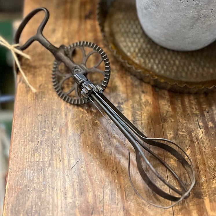 Antique Dover Cast Iron Egg Beater Mayflower Mercantile