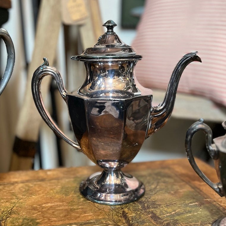 Silver plated coffee and tea set deals